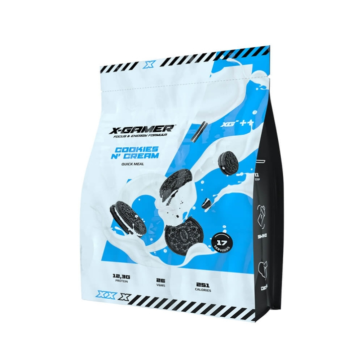 X-GAMER Quick Meal Cookies & Cream 1190 gram ryhmässä TIETOKOONET & TARVIKKEET / GAMING / Pelaajien energiajuomat @ TP E-commerce Nordic AB (C23626)