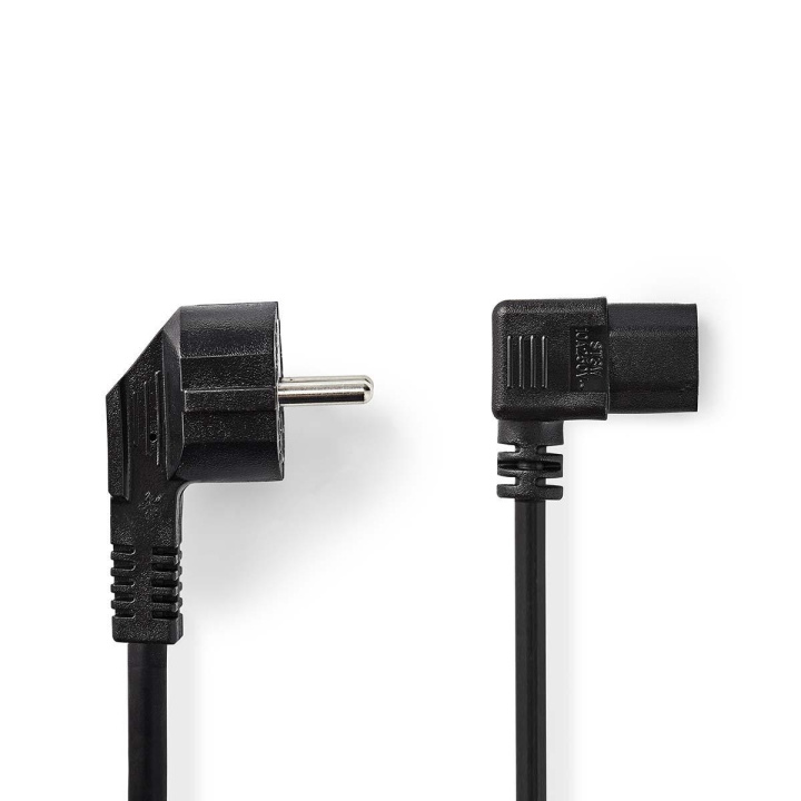 Nedis Sähköjohto | Suko Uros | IEC-320-C13 | Kulma | Kulma | Niklattu | 5.00 m | Pyöreä | PVC | Musta | Kirjekuori ryhmässä TIETOKOONET & TARVIKKEET / Kaapelit & Sovittimet / Sisäinen / Virtajohdot & Sovittimet @ TP E-commerce Nordic AB (C23694)