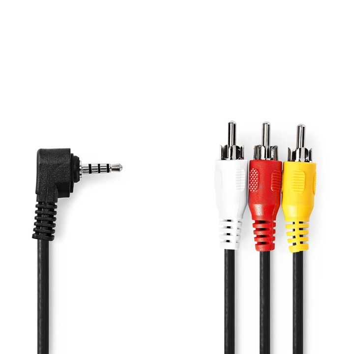 Nedis AV-kaapeli | 3.5 mm uros | 3x RCA uros | Niklattu | 1.00 m | Pyöreä | PVC | Musta ryhmässä KODINELEKTRONIIKKA / Kaapelit & Sovittimet / RCA / Kaapelit @ TP E-commerce Nordic AB (C23795)