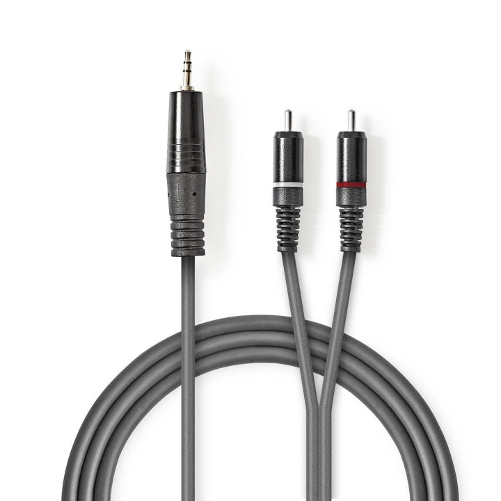 Nedis Stereoäänikaapeli | 3.5 mm uros | 2x RCA uros | Niklattu | 3.00 m | Pyöreä | Tummanharmaa | Pahvikotelo ryhmässä KODINELEKTRONIIKKA / Ääni & Kuva / Kaiuttimet & Tarvikkeet / Tarvikkeet @ TP E-commerce Nordic AB (C23808)