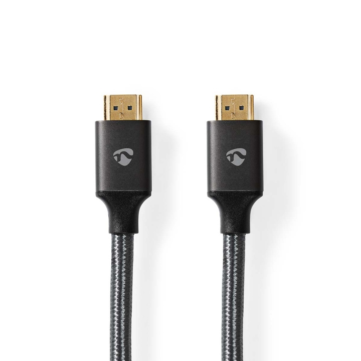 Nedis High Speed ​​HDMI ™ Kaapeli Ethernet | HDMI™ liitin | HDMI™ liitin | 4K@30Hz | ARC | 18 Gbps | 10.00 m | Pyöreä | Puuvilla | Gun Metal Harmaa | Kuorilaatikko ryhmässä KODINELEKTRONIIKKA / Kaapelit & Sovittimet / HDMI / Kaapelit @ TP E-commerce Nordic AB (C23833)