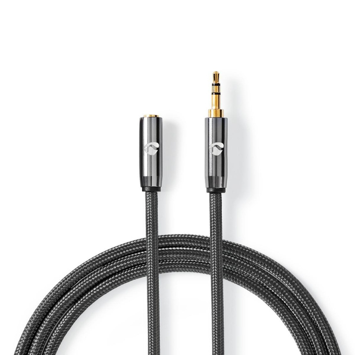 Nedis Stereoäänikaapeli | 3.5 mm uros | 3.5 mm naaras | Kullattu | 2.00 m | Pyöreä | Gun Metal Harmaa / Harmaa | Laatikko kannella ja ikkunalla ryhmässä KODINELEKTRONIIKKA / Ääni & Kuva / Kaiuttimet & Tarvikkeet / Tarvikkeet @ TP E-commerce Nordic AB (C23838)