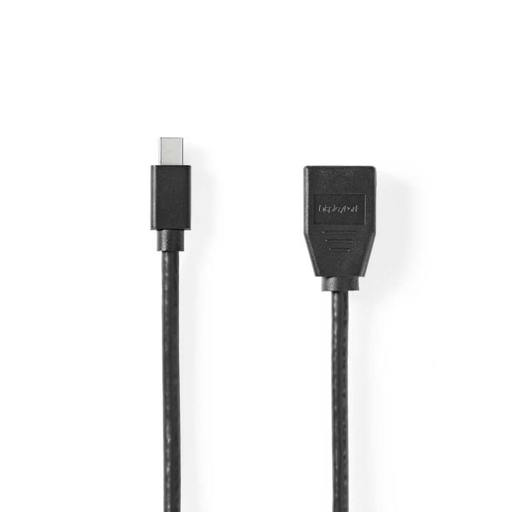 Nedis Mini DisplayPort kaapeli | DisplayPort 1.4 | Mini DisplayPort Uros | DisplayPort Naaras | 48 Gbps | Niklattu | 0.20 m | Pyöreä | PVC | Musta | Blister ryhmässä TIETOKOONET & TARVIKKEET / Kaapelit & Sovittimet / DisplayPort / Kaapelit @ TP E-commerce Nordic AB (C23843)