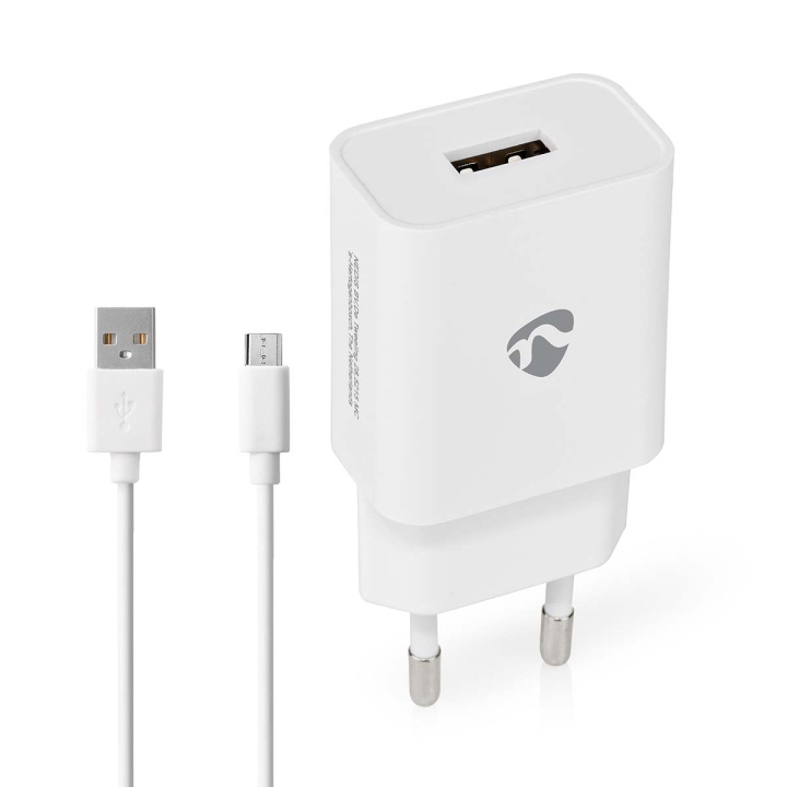 Nedis Seinälaturi | 12 W | Pikalataus-toiminto | 2.4 A | Lähtöliitäntöjen määrä: 1 | USB-A | Micro USB (irrallinen) Kaapeli | 1.00 m | Single Voltage Output | Valkoinen ryhmässä ÄLYPUHELIMET JA TABLETIT / Laturit & Kaapelit / Seinälaturi / Seinälaturi USB @ TP E-commerce Nordic AB (C23925)