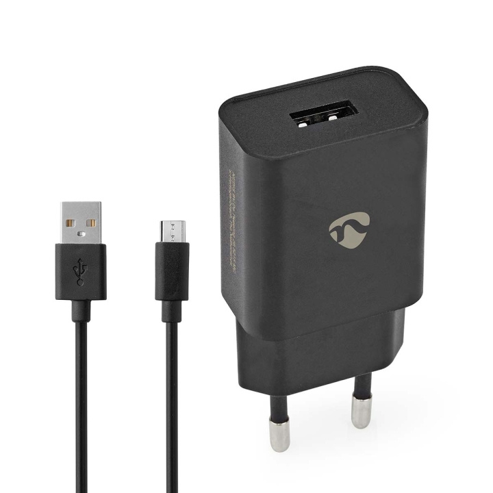 Nedis Seinälaturi | 5 W | 1.0 A A | Lähtöliitäntöjen määrä: 1 | USB-A | Micro USB (irrallinen) Kaapeli | 1.00 m | Single Voltage Output | Musta ryhmässä ÄLYPUHELIMET JA TABLETIT / Laturit & Kaapelit / Seinälaturi / Seinälaturi USB @ TP E-commerce Nordic AB (C23937)