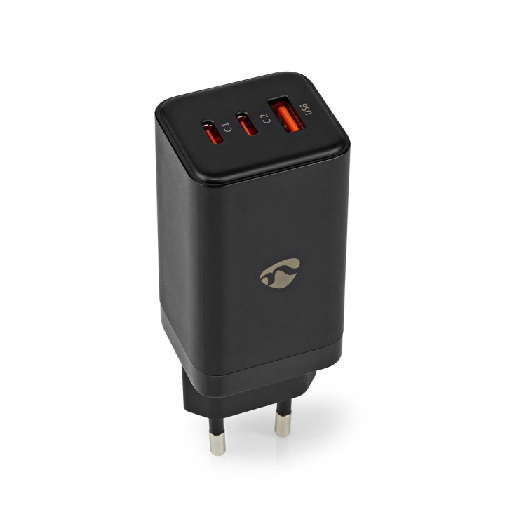 Nedis Seinälaturi | 65 W | GaN | PD3.0 18W / PD3.0 20W / PD3.0 27W / PD3.0 36W / PD3.0 45W / PD3.0 60W / PD3.0 65W / QC3.0 | Pikalataus-toiminto | 3.0 / 3.25 A A | Lähtöliitäntöjen määrä: 3 | USB-A / 2x USB-C™ | Automaattinen Jännitteen Valinta | Musta ryhmässä ÄLYPUHELIMET JA TABLETIT / Laturit & Kaapelit / Seinälaturi / Seinälaturi USB @ TP E-commerce Nordic AB (C23938)
