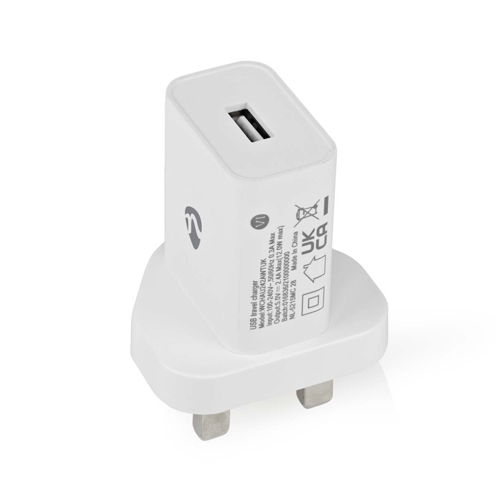 Nedis Seinälaturi | 12 W | Pikalataus-toiminto | 1x 2.4 A A | Lähtöliitäntöjen määrä: 1 | USB-A | Single Voltage Output ryhmässä KOTI, TALOUS JA PUUTARHA / Sähkö & Valaistus / Matkasovittimet @ TP E-commerce Nordic AB (C23939)