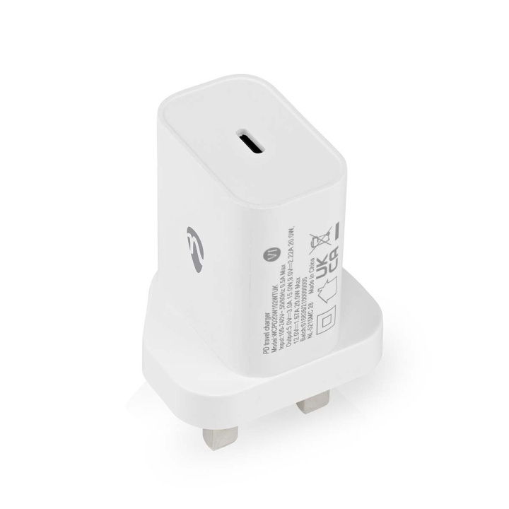 Nedis Seinälaturi | 20 W | PD3.0 20W | Pikalataus-toiminto | 1.67 A / 2.22 A / 3.0 A | Lähtöliitäntöjen määrä: 1 | USB-C™ | Automaattinen Jännitteen Valinta | Valkoinen ryhmässä KOTI, TALOUS JA PUUTARHA / Sähkö & Valaistus / Matkasovittimet @ TP E-commerce Nordic AB (C23940)