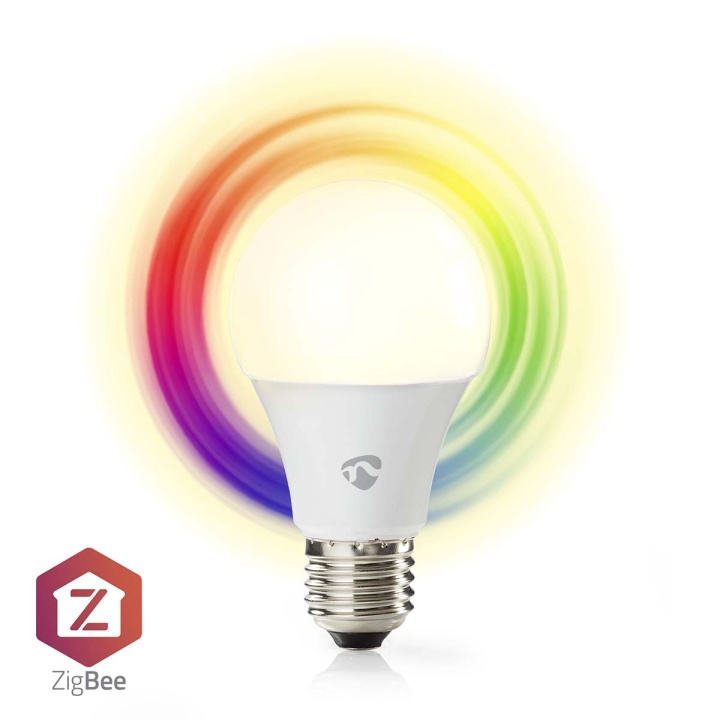 Nedis SmartLife RGB Lamppu | Zigbee 3.0 | E27 | 806 lm | 9 W | Lämpimästä kylmään valkoiseen / RGB | 2200 - 6500 K | Android™ / IOS | polttimo | 1 kpl ryhmässä KOTI, TALOUS JA PUUTARHA / Älykodit / Älykäs valaistus @ TP E-commerce Nordic AB (C23987)