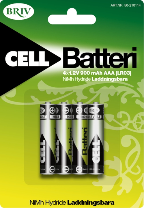 Laddningsbara AAA-batterier HR03- 4-pack ryhmässä KODINELEKTRONIIKKA / Paristot & Laturit / Ladattavat paristot / AAA @ TP E-commerce Nordic AB (C24213)