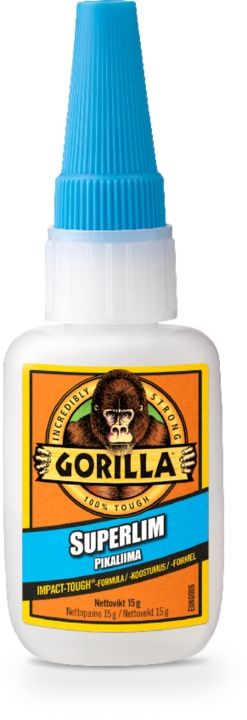 Gorilla superliima 15 g, 1/6 ryhmässä KOTI, TALOUS JA PUUTARHA / Toimistotuotteet / Teippi/Liima @ TP E-commerce Nordic AB (C24614)