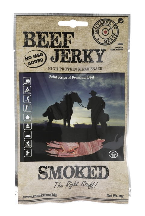 Beef Jerky Smoked 50 g ryhmässä URHEILU, VAPAA-AIKA JA HARRASTUS / Ulkoilu / Ulkoiluvälineet @ TP E-commerce Nordic AB (C24839)