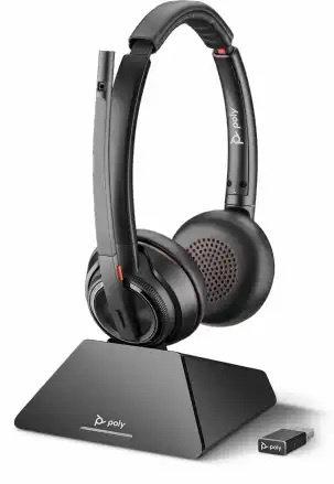 Poly, Savi 8220 UC, Stereo, UC, W. Stand ryhmässä TIETOKOONET & TARVIKKEET / Tietokonetarvikkeet / Kuulokkeet @ TP E-commerce Nordic AB (C25126)