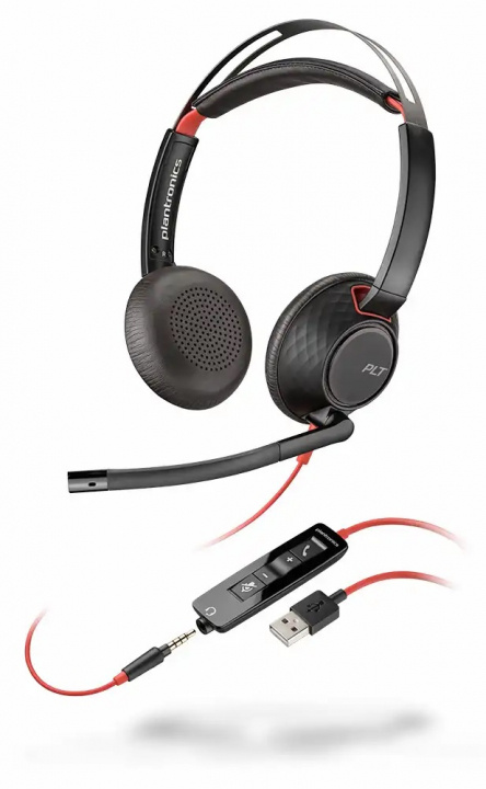 Poly, Blackwire C5220, Stereo, USB-A ryhmässä TIETOKOONET & TARVIKKEET / Tietokonetarvikkeet / Kuulokkeet @ TP E-commerce Nordic AB (C25130)