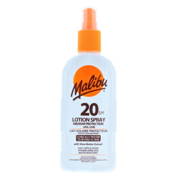 Malibu Lotion Spray SPF 20 200ml ryhmässä KAUNEUS JA TERVEYS / Ihonhoito / Rusketus / Aurinkosuoja @ TP E-commerce Nordic AB (C25250)