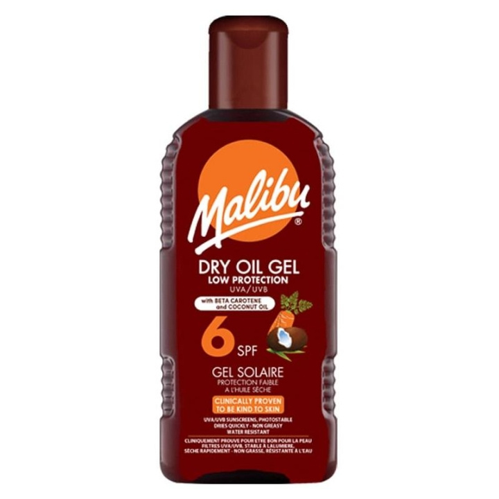 Malibu Dry Oil Gel SPF6 with Carotene & Coconut Oil 200ml ryhmässä KAUNEUS JA TERVEYS / Ihonhoito / Rusketus / Aurinkosuoja @ TP E-commerce Nordic AB (C25260)