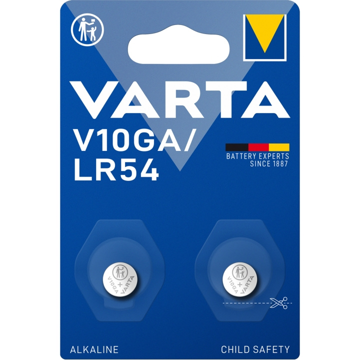 Varta V10GA / LR54 1,5V Alkaline Batteri 2-pack ryhmässä KODINELEKTRONIIKKA / Paristot & Laturit / Akut / Nappiparistot @ TP E-commerce Nordic AB (C25294)