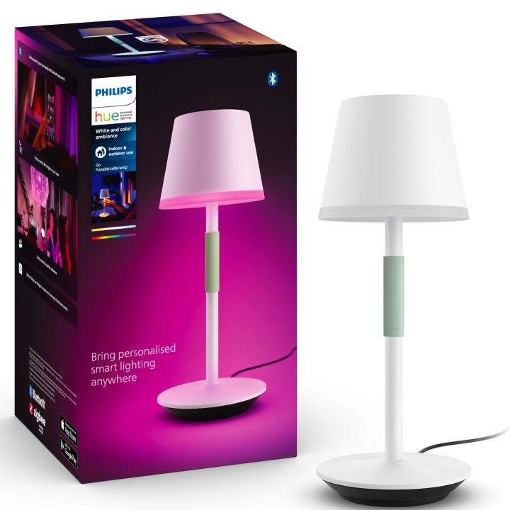 Philips Hue Go Portabel bordslampa Vit/Salviagrön ryhmässä KOTI, TALOUS JA PUUTARHA / Älykodit / Älykäs valaistus @ TP E-commerce Nordic AB (C25377)