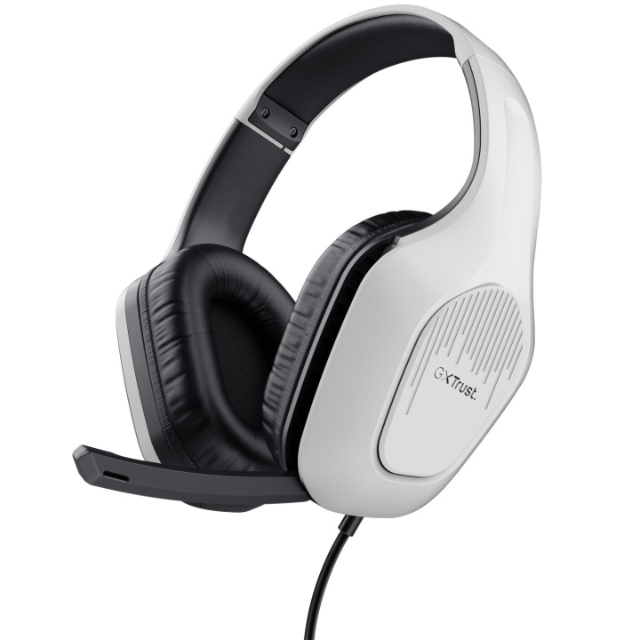 Trust GXT 415W Zirox Gaming Headset Vit ryhmässä TIETOKOONET & TARVIKKEET / GAMING / Kuulokkeet @ TP E-commerce Nordic AB (C25456)