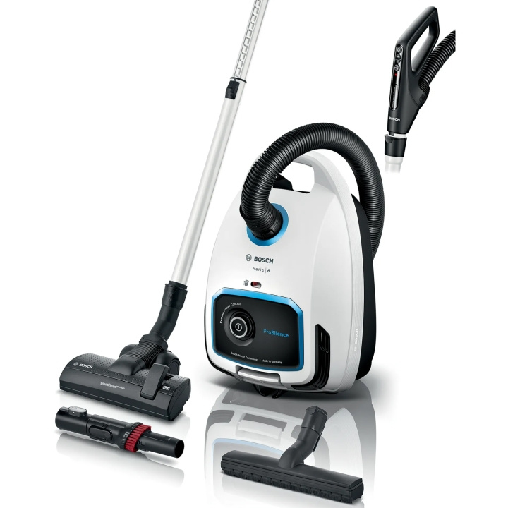 Bosch Dammsugare med påse, ProSilence, Vit Serie 6 Pro Silence BGB6SIL1 ryhmässä KOTI, TALOUS JA PUUTARHA / Siivoustuotteet / Imurit & Tarvikkeet / Pölynimurit @ TP E-commerce Nordic AB (C25495)