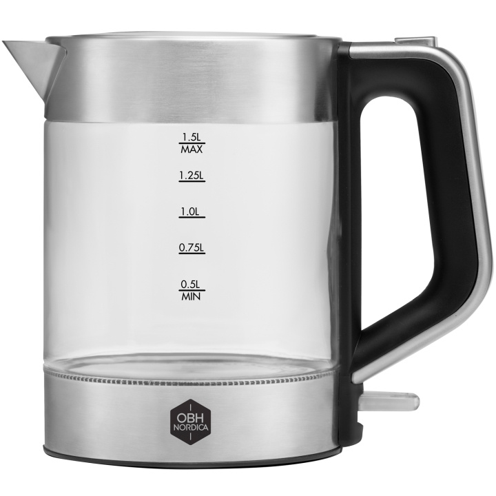 OBH Nordica Vattenkokare Venice glass kettle 1,5 l. cordless 6418 ryhmässä KOTI, TALOUS JA PUUTARHA / Kodinkoneet / Vesi ja mehu / Vedenkeitin @ TP E-commerce Nordic AB (C25538)