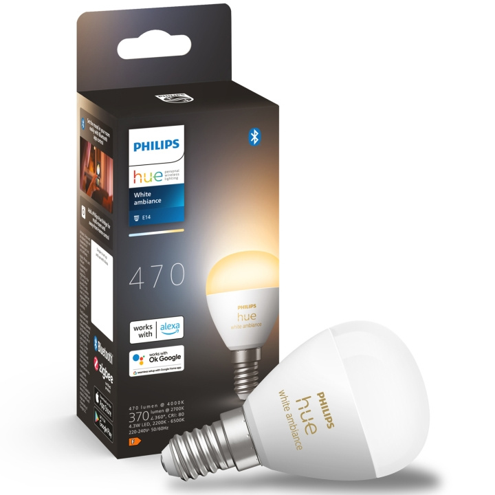 Philips Hue White Ambiance E14 Klot 1-pack ryhmässä KODINELEKTRONIIKKA / Valaistus / LED-lamput @ TP E-commerce Nordic AB (C25632)