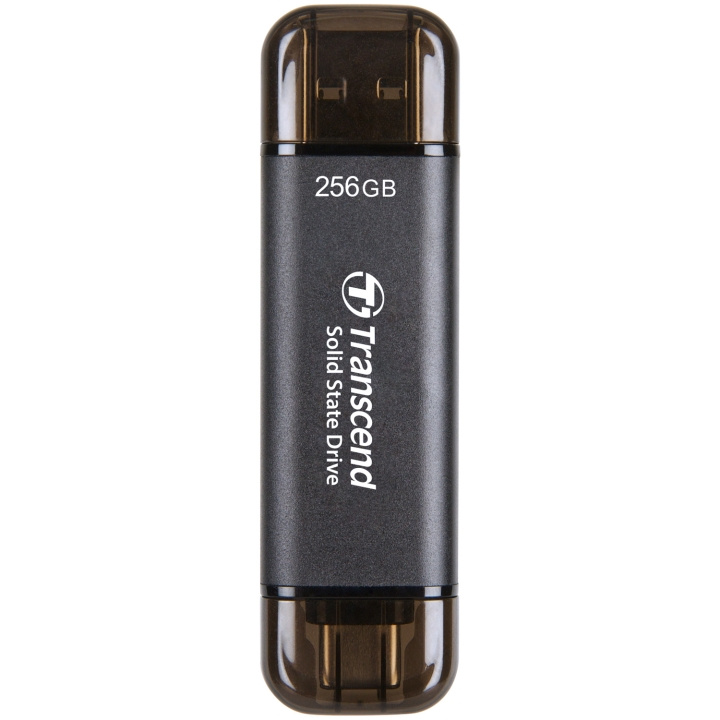 Transcend Kannettava SSD-levy ESD310C USB-C 256 GB (R1050/W950) Musta ryhmässä TIETOKOONET & TARVIKKEET / Tietokoneen komponentit / Kovalevyt / SSD @ TP E-commerce Nordic AB (C25656)