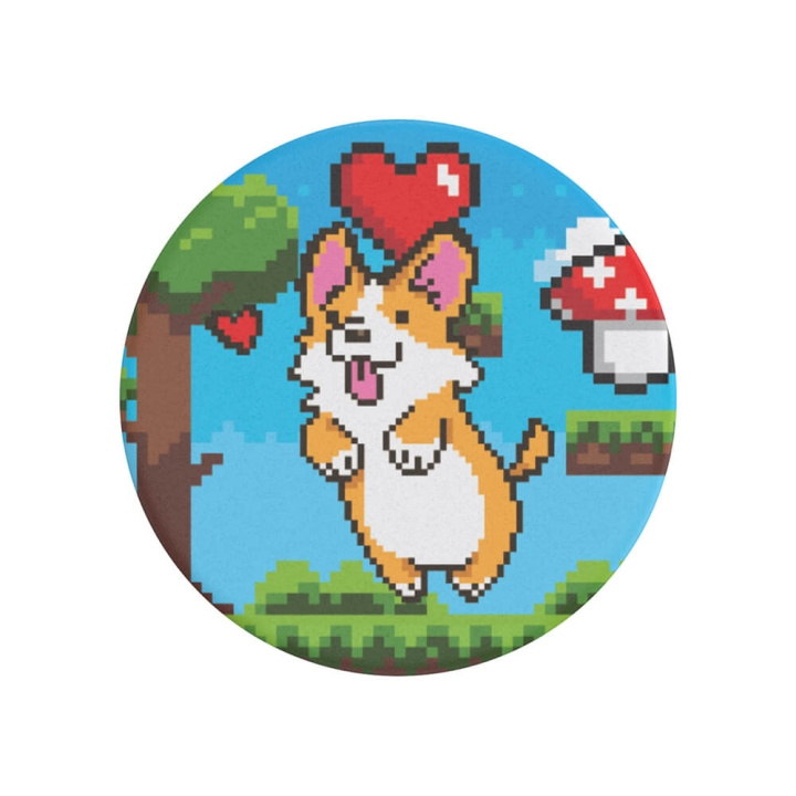 PopSockets PopGrip Standard Corgibit ryhmässä ÄLYPUHELIMET JA TABLETIT / Muut tarvikkeet / Popsockets @ TP E-commerce Nordic AB (C25856)