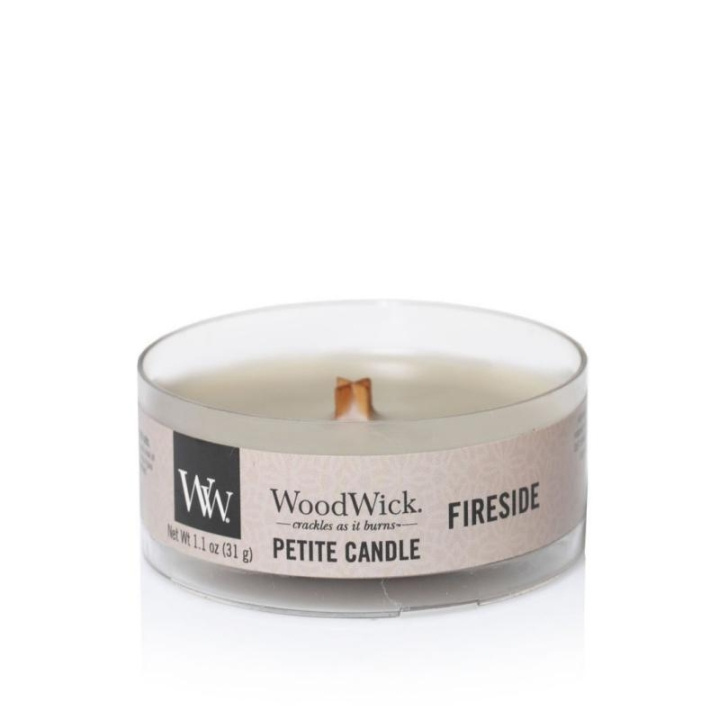 WoodWick Petite - Fireside ryhmässä KAUNEUS JA TERVEYS / Tuoksut & Parfyymit / Muut tuoksut / Tuoksukynttilät @ TP E-commerce Nordic AB (C25958)