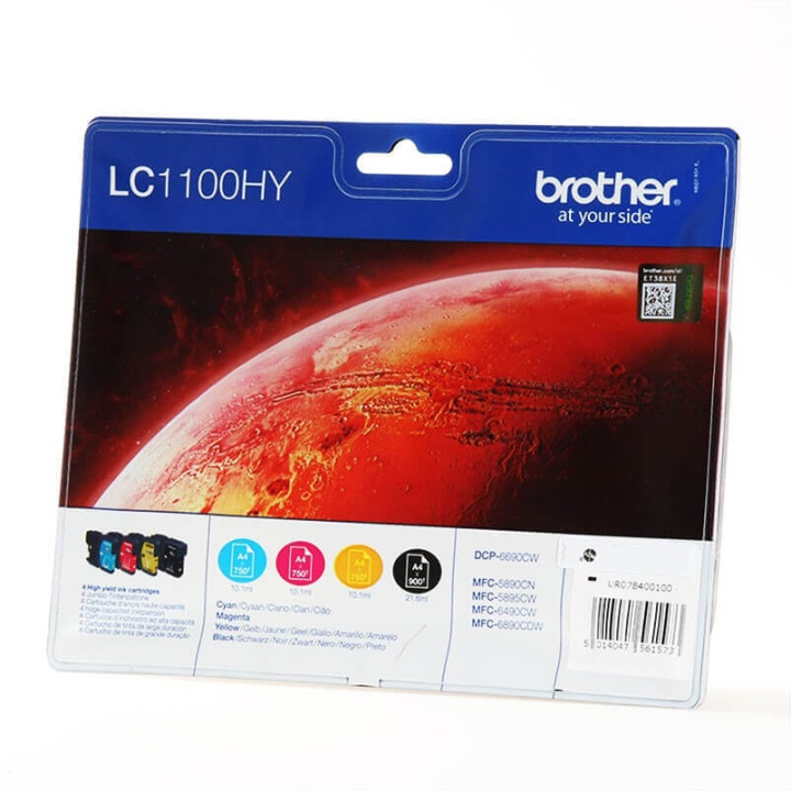 Brother Musteet LC1100HYVALBPDR LC-1100HY Multipack ryhmässä TIETOKOONET & TARVIKKEET / Tulostimet & Tarvikkeet / Musteet ja väriaineet / Toner / Brother @ TP E-commerce Nordic AB (C26014)