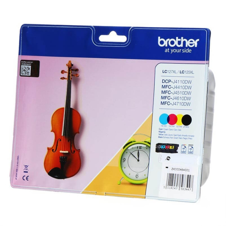 Brother Musteet LC127XLVALBPDR LC-127XL Multipack ryhmässä TIETOKOONET & TARVIKKEET / Tulostimet & Tarvikkeet / Musteet ja väriaineet / Toner / Brother @ TP E-commerce Nordic AB (C26048)