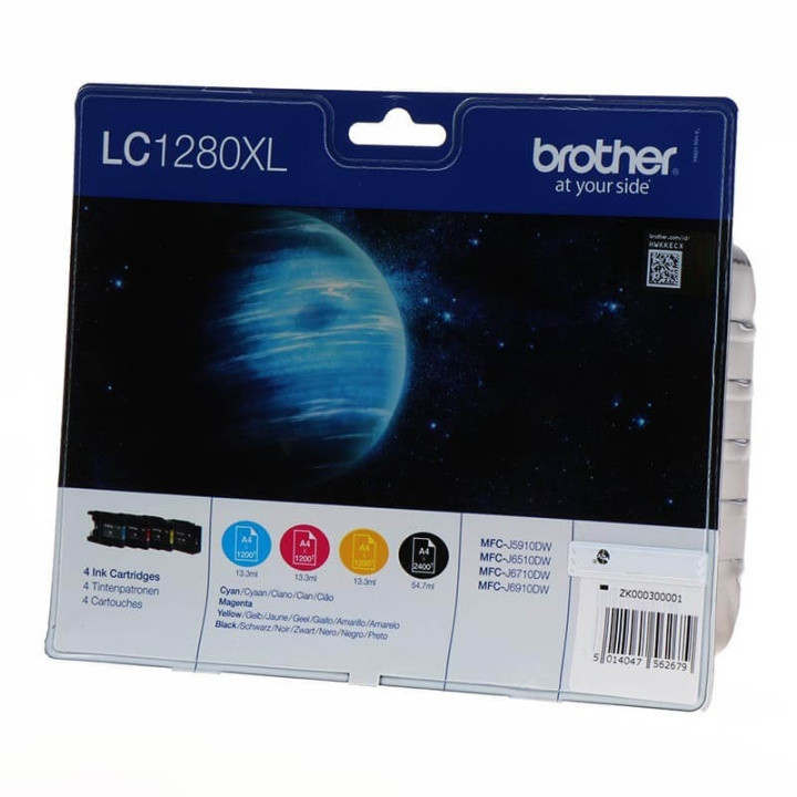 Brother Musteet LC1280XLVALBPDR LC-1280XL Multipack ryhmässä TIETOKOONET & TARVIKKEET / Tulostimet & Tarvikkeet / Musteet ja väriaineet / Toner / Brother @ TP E-commerce Nordic AB (C26053)