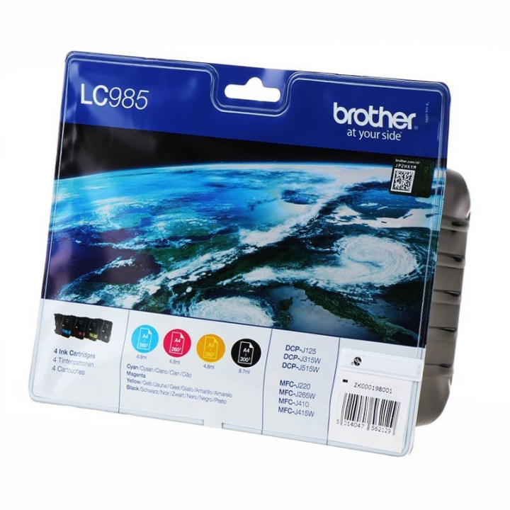 Brother Musteet LC985VALBPDR LC-985 Multipack ryhmässä TIETOKOONET & TARVIKKEET / Tulostimet & Tarvikkeet / Musteet ja väriaineet / Toner / Brother @ TP E-commerce Nordic AB (C26145)