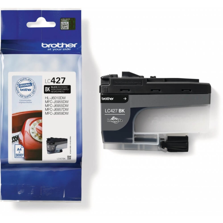 BROTHER Ink LC427BK LC-427 Black ryhmässä TIETOKOONET & TARVIKKEET / Tulostimet & Tarvikkeet / Musteet ja väriaineet / Toner / Brother @ TP E-commerce Nordic AB (C26158)