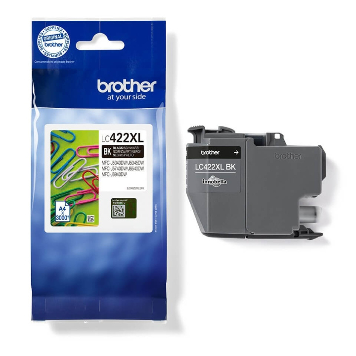 BROTHER Ink LC422XLBK LC-422 Black ryhmässä TIETOKOONET & TARVIKKEET / Tulostimet & Tarvikkeet / Musteet ja väriaineet / Toner / Brother @ TP E-commerce Nordic AB (C26173)