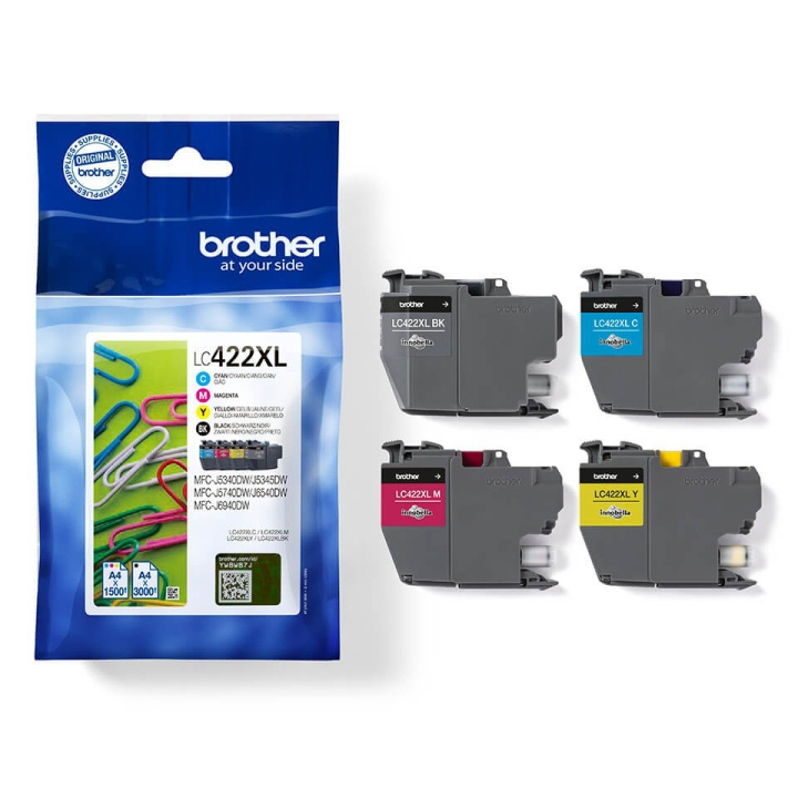 BROTHER Ink LC422XLVAL LC-422 Multipack ryhmässä TIETOKOONET & TARVIKKEET / Tulostimet & Tarvikkeet / Musteet ja väriaineet / Toner / Brother @ TP E-commerce Nordic AB (C26175)