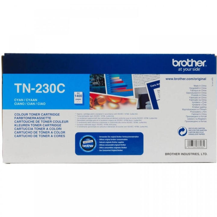 Brother Toner TN230C TN-230 Cyan ryhmässä TIETOKOONET & TARVIKKEET / Tulostimet & Tarvikkeet / Musteet ja väriaineet / Mustepatruunat / Brother @ TP E-commerce Nordic AB (C26186)