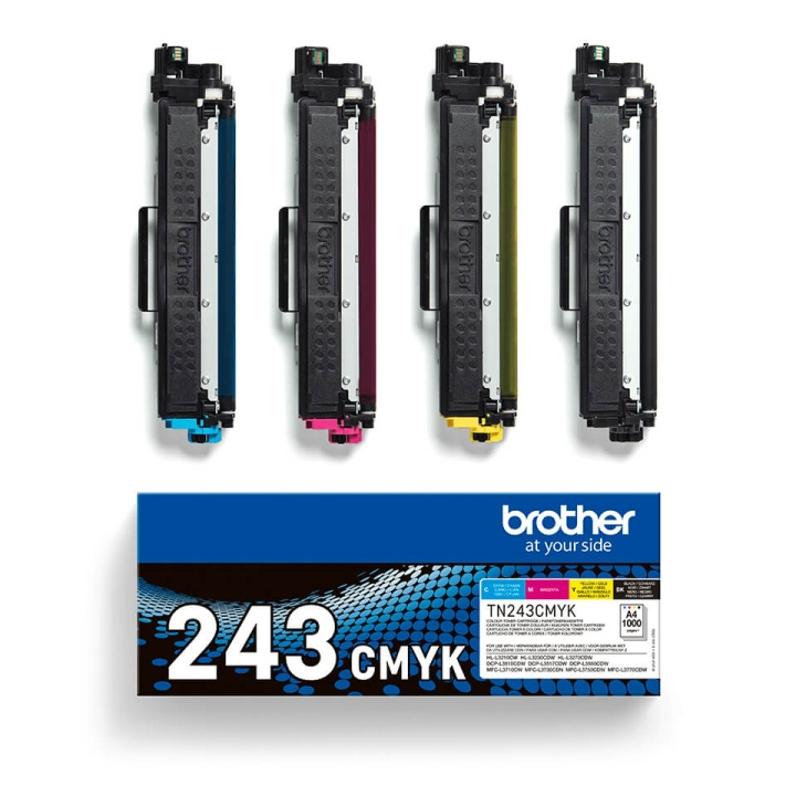 Brother Toner TN243CMYK TN-243 Multipack ryhmässä TIETOKOONET & TARVIKKEET / Tulostimet & Tarvikkeet / Musteet ja väriaineet / Toner / Brother @ TP E-commerce Nordic AB (C26203)