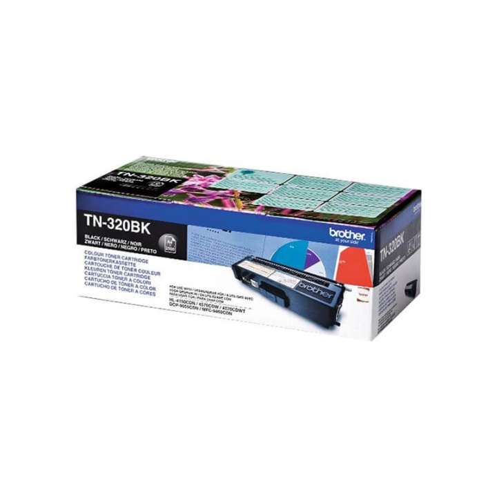 Brother Toner TN320BK TN-320 Musta ryhmässä TIETOKOONET & TARVIKKEET / Tulostimet & Tarvikkeet / Musteet ja väriaineet / Toner / Brother @ TP E-commerce Nordic AB (C26219)