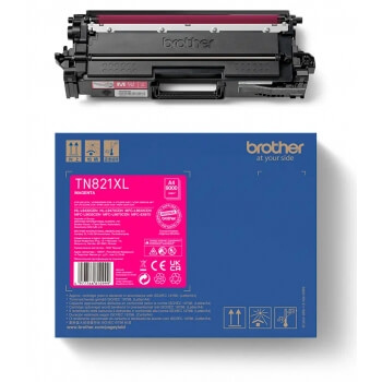 Brother Toner TN821XLM TN-821XL Magenta ryhmässä TIETOKOONET & TARVIKKEET / Tulostimet & Tarvikkeet / Musteet ja väriaineet / Toner / Brother @ TP E-commerce Nordic AB (C26283)