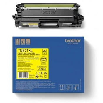 Brother Toner TN821XLY TN-821XL Keltainen ryhmässä TIETOKOONET & TARVIKKEET / Tulostimet & Tarvikkeet / Musteet ja väriaineet / Mustepatruunat / Brother @ TP E-commerce Nordic AB (C26284)