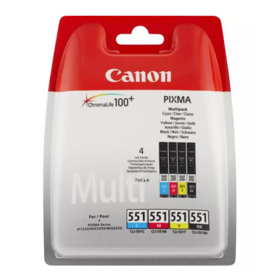 Canon Musteet 6509B009 CLI-551 Multipack ryhmässä TIETOKOONET & TARVIKKEET / Tulostimet & Tarvikkeet / Musteet ja väriaineet / Toner / Canon @ TP E-commerce Nordic AB (C26316)