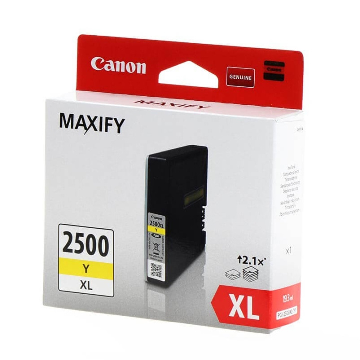 Canon Musteet 9267B001 PGI-2500XL Keltainen ryhmässä TIETOKOONET & TARVIKKEET / Tulostimet & Tarvikkeet / Musteet ja väriaineet / Toner / Canon @ TP E-commerce Nordic AB (C26348)