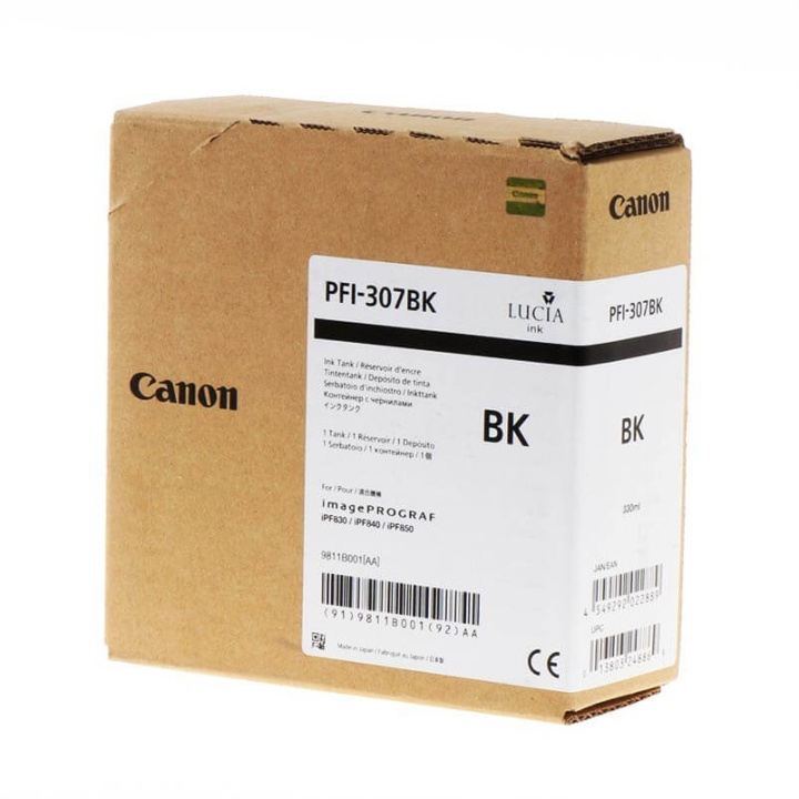 Canon Musteet 9811B001 PFI-307 Musta ryhmässä TIETOKOONET & TARVIKKEET / Tulostimet & Tarvikkeet / Musteet ja väriaineet / Toner / Canon @ TP E-commerce Nordic AB (C26351)