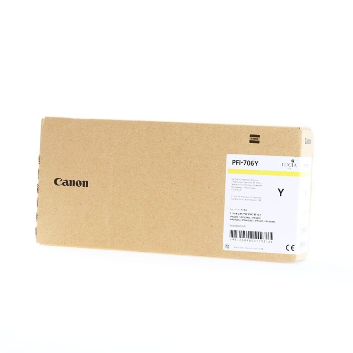 CANON Ink 6684B001 PFI-706 Yellow ryhmässä TIETOKOONET & TARVIKKEET / Tulostimet & Tarvikkeet / Musteet ja väriaineet / Toner / Canon @ TP E-commerce Nordic AB (C26364)