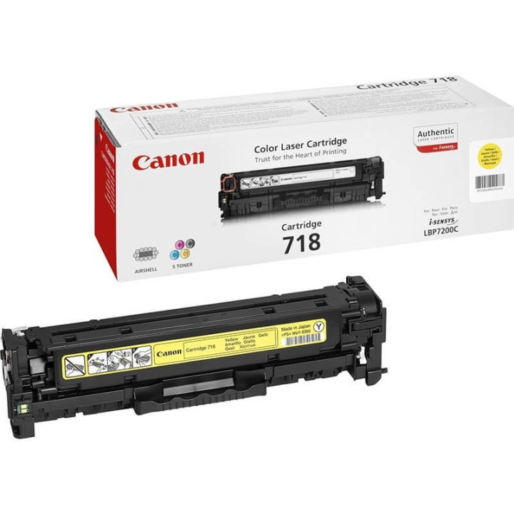Canon Toner 2659B002 718 Keltainen ryhmässä TIETOKOONET & TARVIKKEET / Tulostimet & Tarvikkeet / Musteet ja väriaineet / Toner / Canon @ TP E-commerce Nordic AB (C26506)