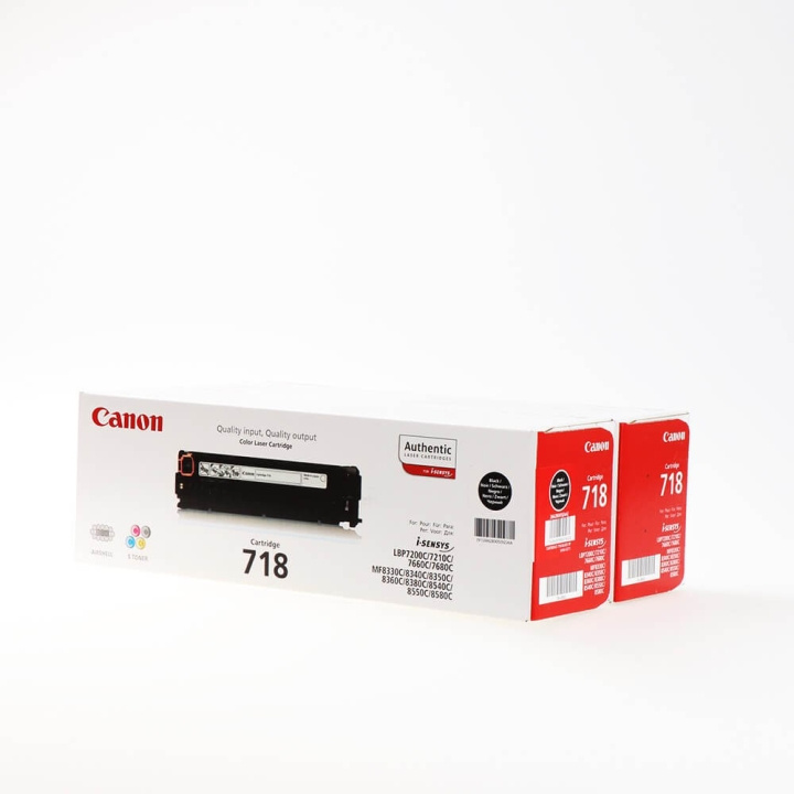 Canon Toner 2662B005 718 Musta Twin-pack ryhmässä TIETOKOONET & TARVIKKEET / Tulostimet & Tarvikkeet / Musteet ja väriaineet / Toner / Canon @ TP E-commerce Nordic AB (C26510)