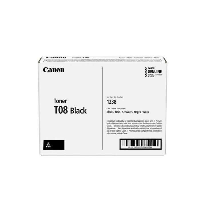 CANON Toner 3010C006 T08 Black ryhmässä TIETOKOONET & TARVIKKEET / Tulostimet & Tarvikkeet / Musteet ja väriaineet / Toner / Canon @ TP E-commerce Nordic AB (C26578)
