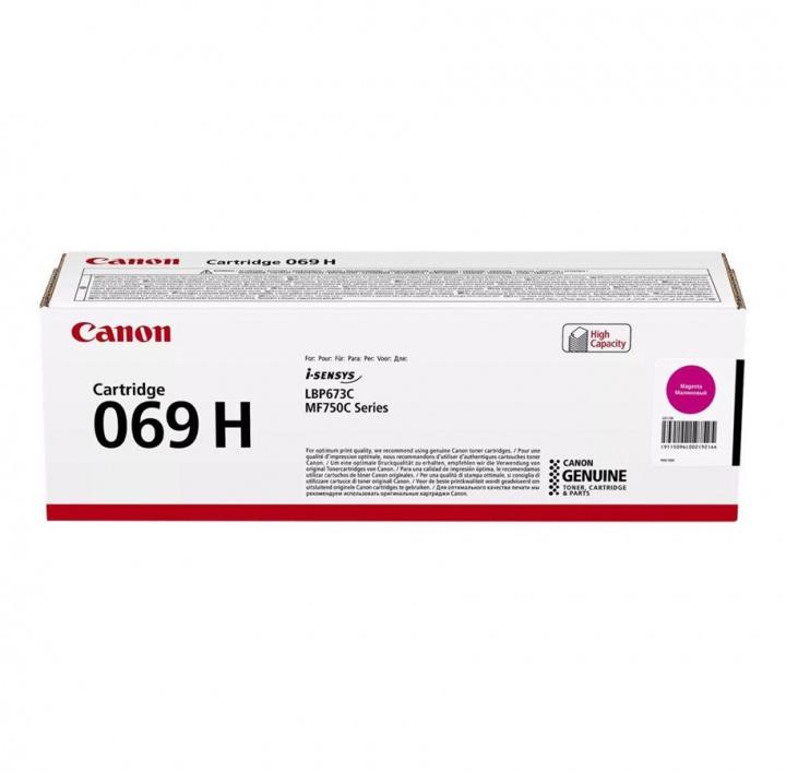 CANON Toner 5096C002 069H Magenta ryhmässä TIETOKOONET & TARVIKKEET / Tulostimet & Tarvikkeet / Musteet ja väriaineet / Toner / Canon @ TP E-commerce Nordic AB (C26595)