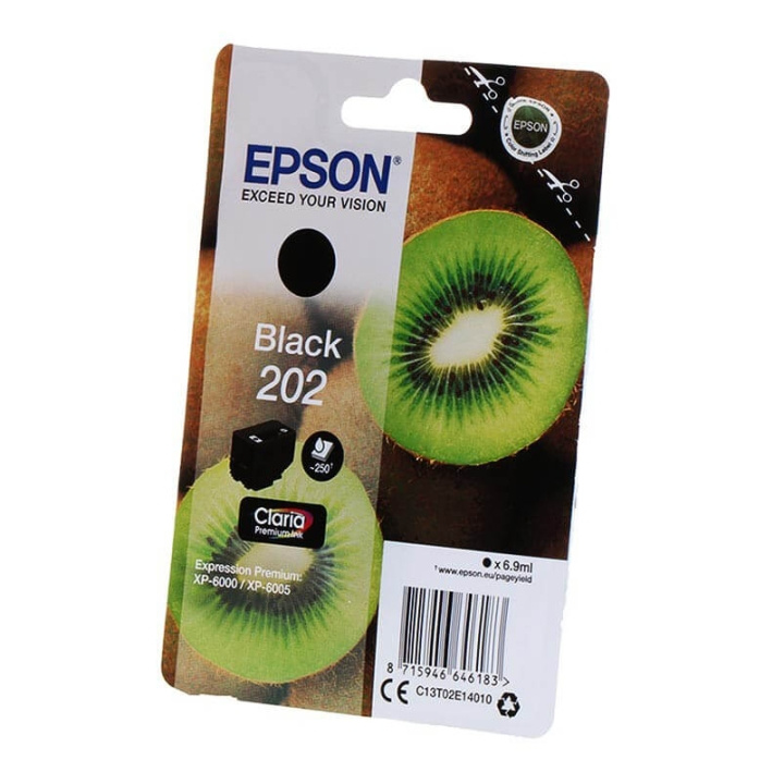 EPSON Musteet C13T02E14010 202 Musta Kiwi ryhmässä TIETOKOONET & TARVIKKEET / Tulostimet & Tarvikkeet / Musteet ja väriaineet / Mustepatruunat / Epson @ TP E-commerce Nordic AB (C26675)